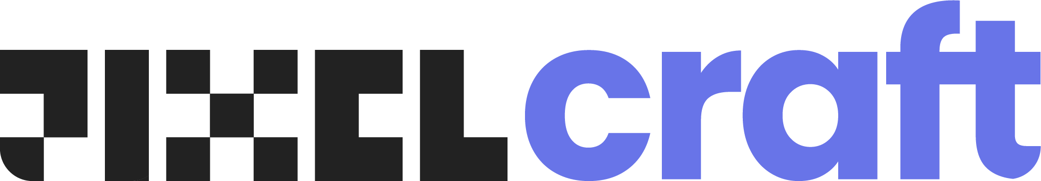 PixelCraft arculati logó teljes világos