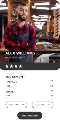 Weboldal készítés, webdesign barber